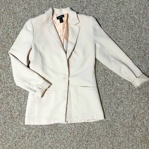 Cream colored oversized blazer